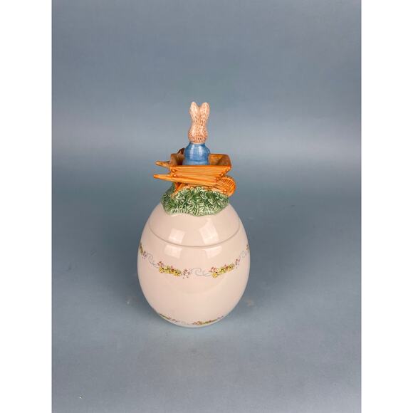 Vintage Teleflora Beatrix Potter Canister Peter Cottontail Jar 2003 - Picture 3 of 6